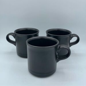 Set of 3 Pfaltzgraff Chocolate Brown Mugs 8oz